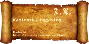 Kaminszky Magdolna névjegykártya